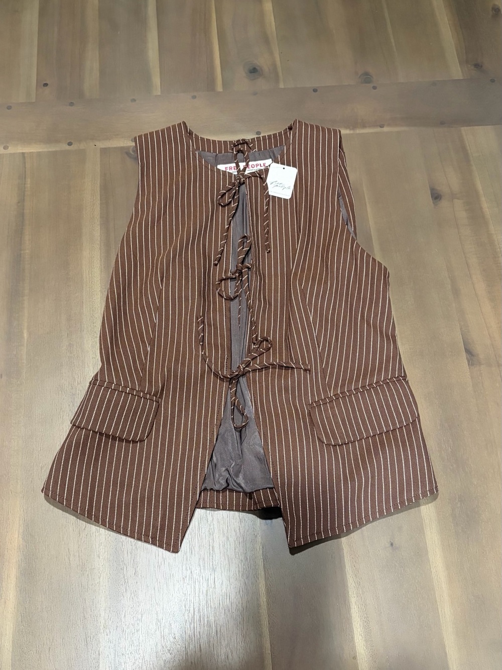 Free People NWT Celia Pinstripe Vest 
medium